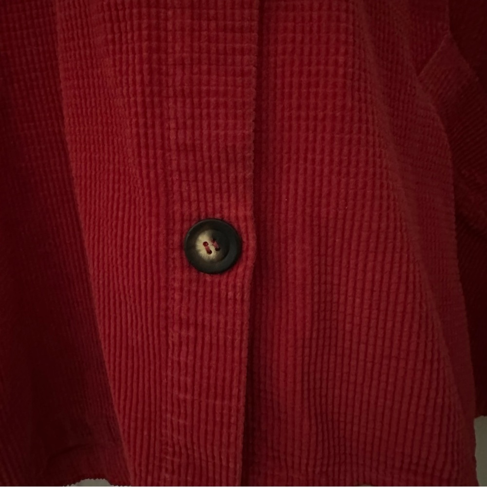 Bryn Walker Danuta Corduroy Mandarin Collar Wide Sleeve Button Oversized Jacket - Picture 5 of 9